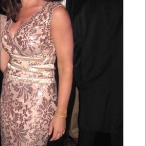 Tadashi Shoji Cocktail Dress in Blush